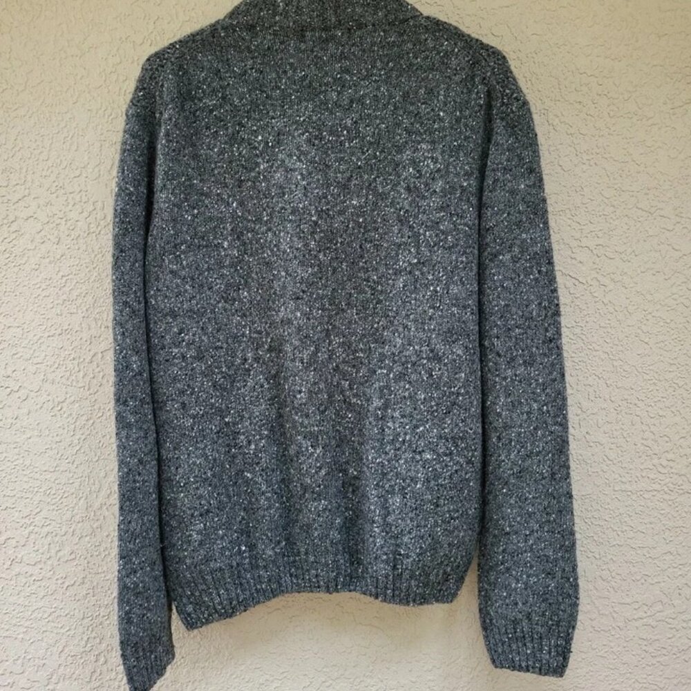 Luca Nobili Men's Gray Italy Wool Long Sleeve 1/4 Quarter Zip Knit XL - Picture 4 of 6